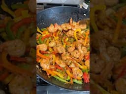 Rice vermicelli stir fry with shrimp #homemadefood