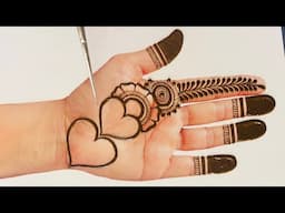 Easy Simple Beautiful Heart ♥️ Shape Mehndi design |   Front hand Mehndi design | New Mehandi design