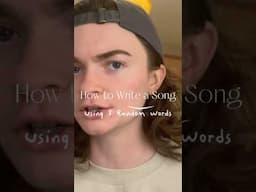 Can you write a song with 3 random words? Full video drops tomorrow! #songwriting #shorts