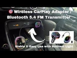 ✅ Best Wireless CarPlay Adapter 2025 + Bluetooth 5.4 FM Transmitter | SYNCWIRE Review & Setup!