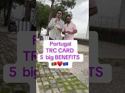 Portugal TRC CARD 5 BIG BENEFITS #shorts #portugal