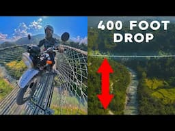 Riding a Royal Enfield 400 Feet Above a Raging River in Nepal