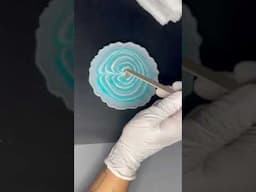 Epoxy Resin Bloom in 10 seconds #resin #resinart #resinbloom