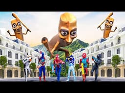 Tung Tung Tung Sahur Giant vs 8 Spider-Man Team || Tung Tung Tung Sahur Movie Collection !!!