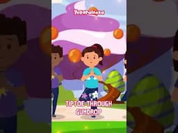 Tiptoe Through Gumdrops Garden 🍭 #yogapalooza #barikoral #mindfulnessforkids #kidsyoga #kidssongs