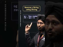 String Reversal using Slicing #Python #NesoAcademy #QuickConcepts