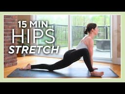 15 min Gentle Yoga Flow for TIGHT HIPS -  Deep Hip Release