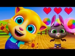 Gamers in Candy Universe 🍭 Talking Tom Shorts | Super Toons for Kids