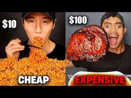 mukbang CHEAP VS EXPENSIVE meals 😰