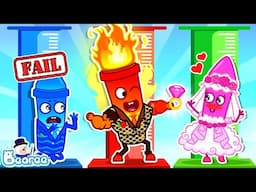 Will Bride Crayon Choose Fire Groom or Water Groom? Crayons World Cartoon for Kids| Bearee Kids Show