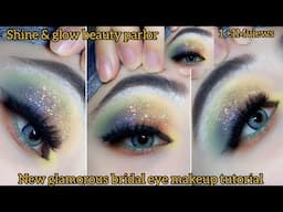 New glamorous malti glittery smokey trending bridal eye makeup tutorial |1Mviews |shine&glow |makeup