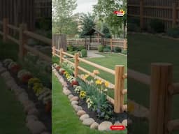 Simple! Front Yard Fence Garden Design Ideas #ytshorts #fyp #fence #frontyard