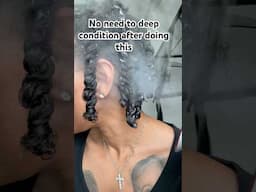 Hair steaming on curly hair #shorts