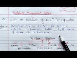 DBMS Relational Algebra | Learn Coding