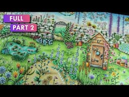 Coloring Tutorial: Walled garden Part 2 | WORLD OF FLOWERS book by Johanna Basford | Prismacolor