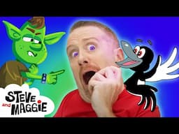 Haunted Forest Monsters for Kids with Steve and Maggie | Forest Animals | Go Away, Scary Goblins!