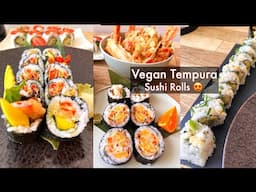 Best Vegan Tempura Sushi Rolls at Home - Crispy Asparagus, Sweet Potato & more