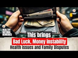 This brings bad luck, Money instability, health issues, and Family disputes | Vastu tips. Feng Shui