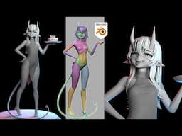 Anime character sculpt - Blender 4.3