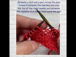 Three types of yarn overs