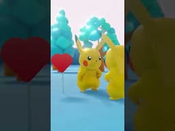 Pikachu and the Red Heart Balloon in Winter