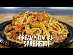 How I Made the Easiest Creamy Spaghetti Ever in ONE POT!