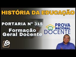 Prova Nacional Docente - História da Educação
