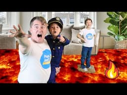 Baby Policeman Learns Floor is LAVA Rules