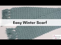 Easy Winter Scarf | Easy Crochet Scarf Pattern | Wattle Stitch | Beginner Crochet Scarf Tutorial