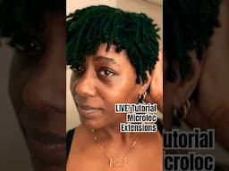 LIVE! Microloc Extensions Tutorial. Will upload to YouTube if you miss it! #microlocs #hairtutorial