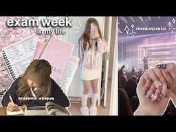 exam week in my life📄: come with me to school, chase atlantic concert, sakura festival