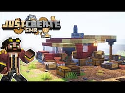 I built a cosy Campervan STARTER BASE in Minecraft Create Mod! [#2]