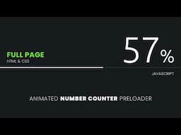 Animated Number Counter Preloader using CSS & Vanilla Javascript