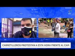 #Atención Carretilleros protestan a esta hora frente al CAM.