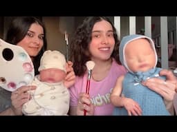 MI MAMÁ Y YO RENACEMOS DOS BEBÉS REBORNS ¿ QUIÉN PINTÓ  EL MEJOR REBORN ?