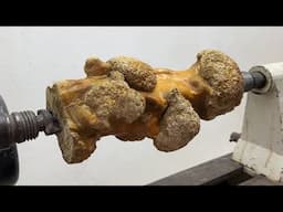 Amazing Woodturning Crazy - The Spectacular Transformation Of Fossilized Natural Forest Wood