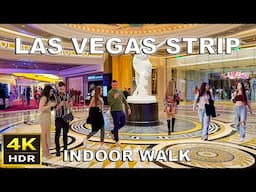 [4K HDR] Las Vegas Strip Indoor Walking Tour | Mandalay Bay to Caesars Palace | March 2025