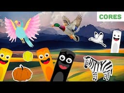 Aprender cores para crianças | Vídeo divertido de cores | Primeira Universidade