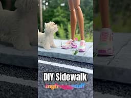 Making a Mini Sidewalk | Realistic Barbie Doll Crafts | I Make Stuff | 1/6 Scale Diorama