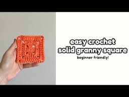How to Crochet a Solid Granny Square (with gaps) | Beginner Tutorial | Ashten Stitches