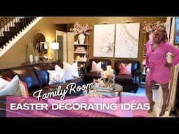 Instant color change|CHANGE YOUR COLOR COMBO IN A SNAP|DECORATE WITH ME FOR EASTER IN MY FAMILYROOM