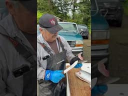 Heather and her dad share one of the best cuts of salmon. Don't pass on this one! #fueledbynature
