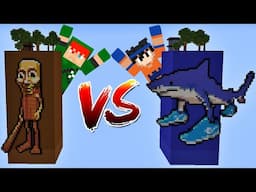 ILHA DO TUNG TUNG SAHUR VS ILHA DO TRALALERO TRALALA no MINECRAFT!!