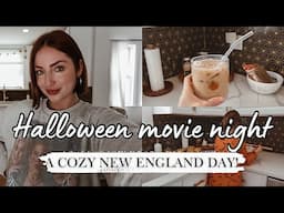 Halloween Movie Night Cozy New England