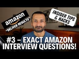 #3 Exact Amazon Interview Questions for Leadership Principle (DELIVER RESULT).