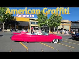 Salute to American Graffiti car show & parade Petaluma California downtown movie location old cars
