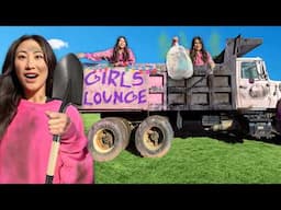 I Turned a Dirty Dump Truck into a 5-Star Girls Lounge!