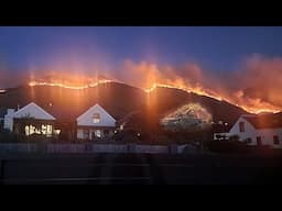 Massive wildfire in South Africa!! Tokai fire, people evacuated