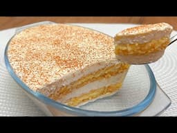 Ein sehr leckeres hausgemachtes Dessert in 15 Minuten, das auf der Zunge zergeht! Rezept ohne Backen