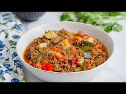 One-Pot Ground Beef With Vegetables And Tomato Sauce